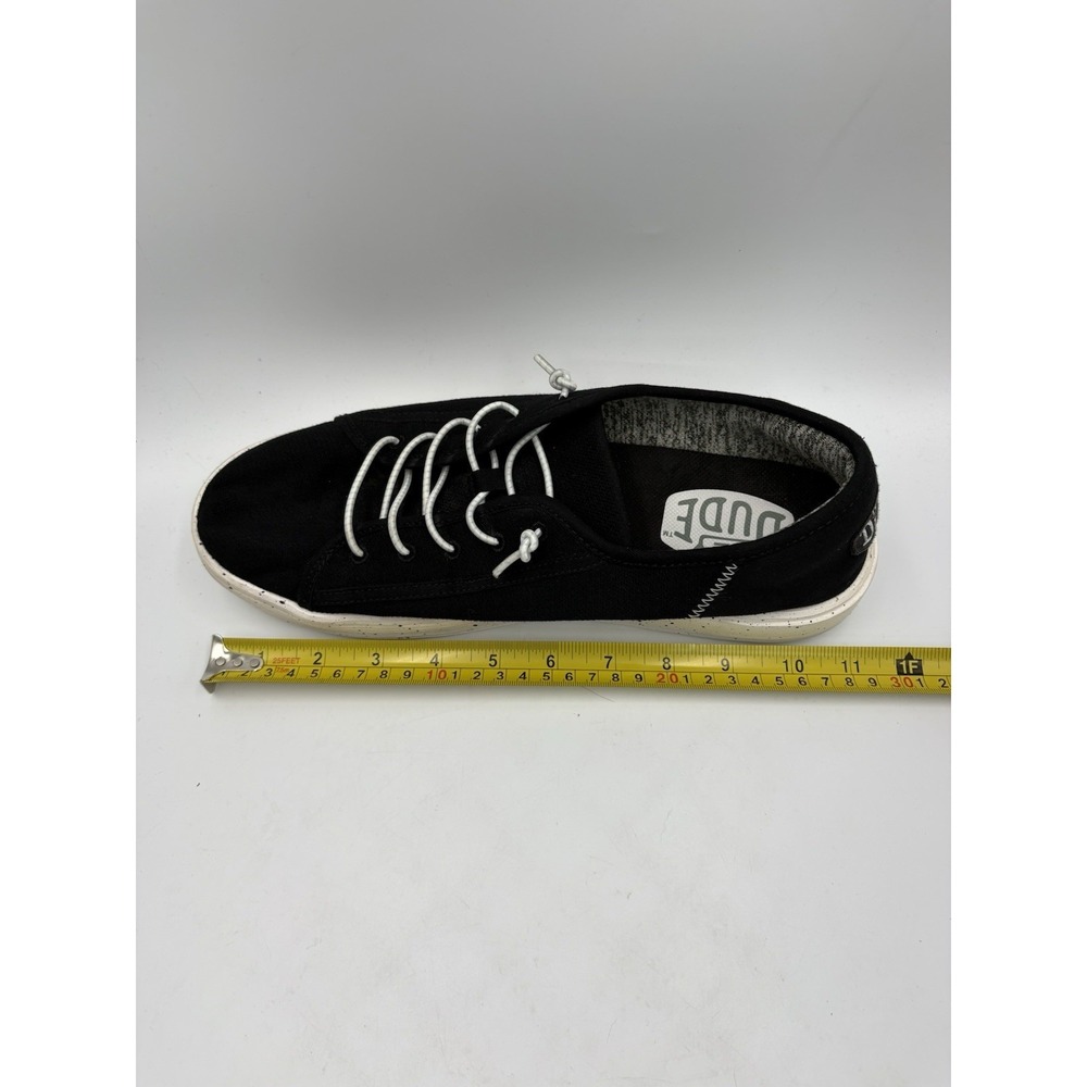 HEYDUDE Cody M Sport Mesh Black White Lace-Up Sneaker Mens 10 40391-001 - Picture 9 of 15